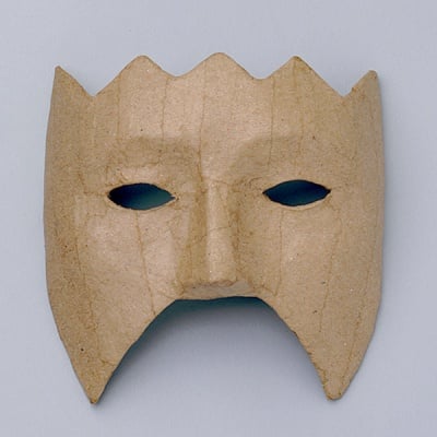 Маска от папие маше, назъбена, 11 x 11 x 4,5 cm