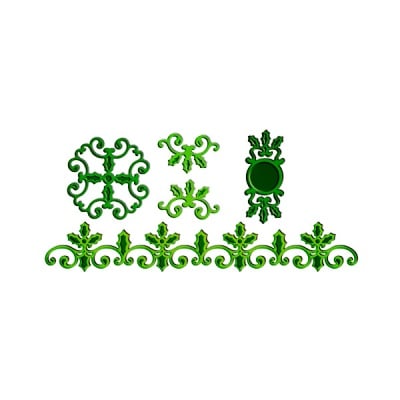 Метални шаблони за изрязване на хартия, „Акценти с джел“, ~ 4,5 x 2,9 - 22,9 x 3,5 cm