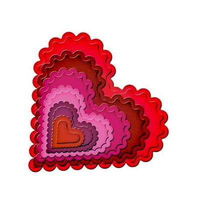 Метални шаблони за изрязване на хартия „Nestabilities“, ~ 3 x 3 - 11,5 x 11 cm