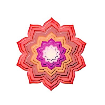 Метални шаблони за изрязване на хартия „Nestabilities“, цвете, ~ ф 3 – 10,2 cm