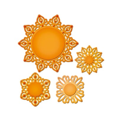 Метални шаблони за изрязване на хартия, „Персийски мотиви“, Persian Motifs, , 4 pcs., - 5,1 – 10,2см