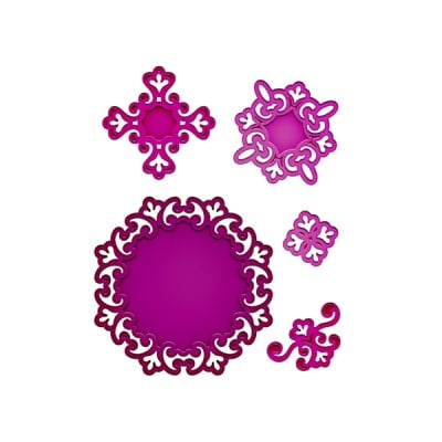 Метални шаблони за изрязване на хартия „Shapeabilities“, ~ 3,2 x 3,2 - 9,8 x 9,8 cm