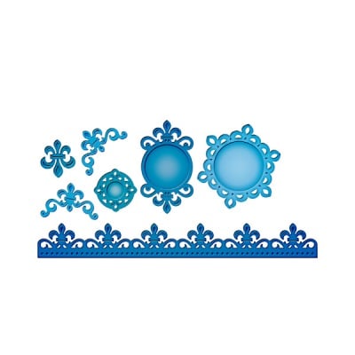 Метални шаблони за изрязване на хартия „Shapeabilities“, ~ 3,4 x 3 - 22,7 x 2,7 cm