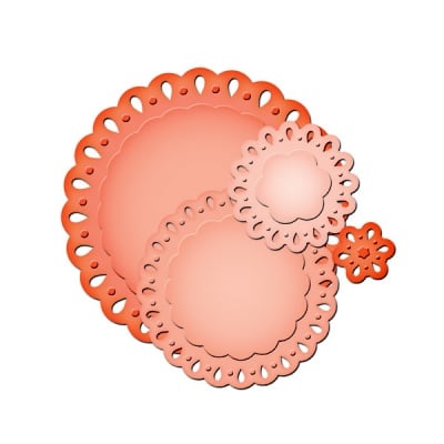 Метални шаблони за изрязване на хартия „Tear Drop Circles“, ~ ф 2,2 - 10,3 cm,