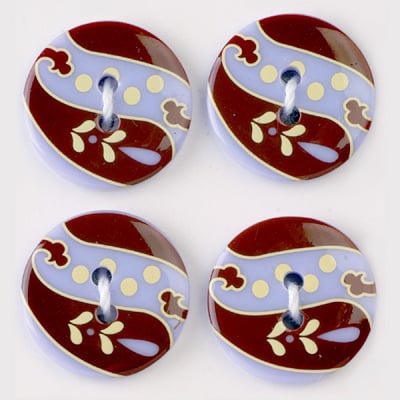 Мини конфети, абстракт, 21 mm, 6бр., кафяво/синьо