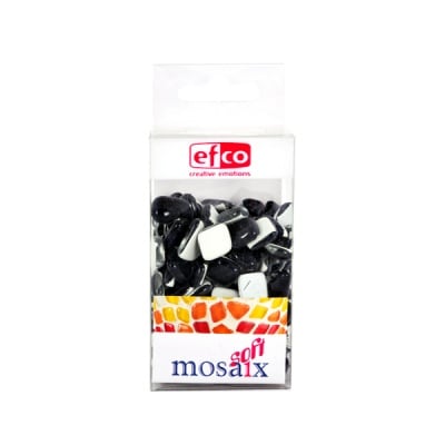Мозаечни плочки MosaixSoft, стъкло, 25x5 mm, 140 бр., черни