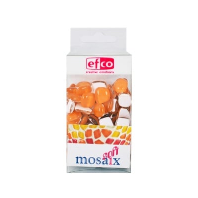 Мозаечни плочки MosaixSoft, стъкло, 25x5 mm, 140 бр., оранжеви