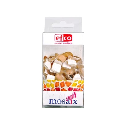 Мозаечни плочки MosaixSoft, стъкло, 25x5 mm, 140 бр., светло кафяви