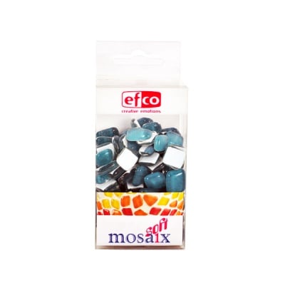 Мозаечни плочки MosaixSoft, стъкло, 25x5 mm, 140 бр., тюркоазени