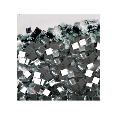 Мозаечни плочки огледални, стъкло 10 x 10 x 3 mm, 650 бр.