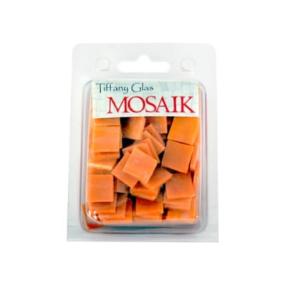 Мозаечни плочки TIFFANY Glass, стъкло, 15x15x4mm, 130 бр., мангово жълто