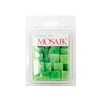 Мозаечни плочки TIFFANY Glass, стъкло, 15x15x4mm, 130 бр., пъпешовожълто