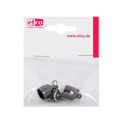 Накрайници със синджирче за регулиране, ф 10 mm, 1 брой, цвят оникс