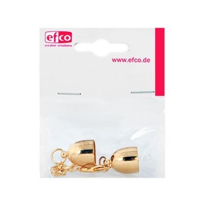 Накрайници със синджирче за регулиране, ф 10 mm, 1 брой, златисти