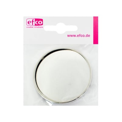 Основа за брошка, кръгла, ф 49 mm, сребриста