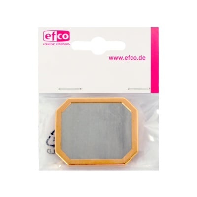 Основа за брошка, осмоъгълник, 45 x 37 mm, позлатена