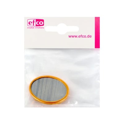 Основа за брошка, овал, 35 x 25 mm, позлатена