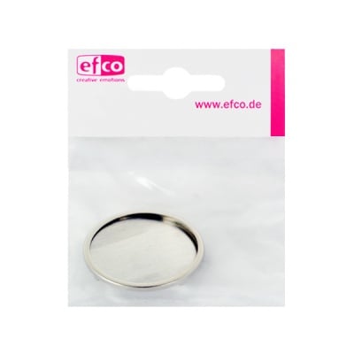 Основа за брошка, овал, 45 x 30 mm, сребриста