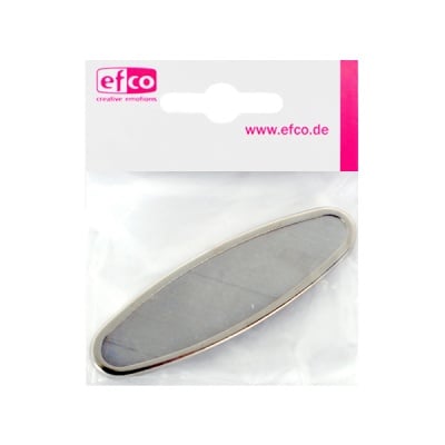 Основа за брошка, овал, 68 x 24 mm, сребриста