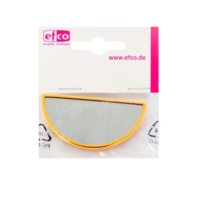 Основа за брошка, полукръг, 60 x 30 mm, позлатена