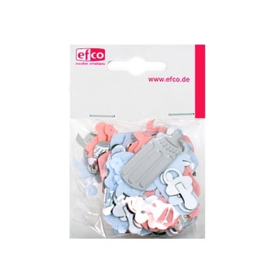 Пайети, Babymix, 25 - 45 mm, ~ 150 бр., розови, бели и сребристи