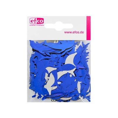 Пайети, делфини, 20 g, синьо / сребро