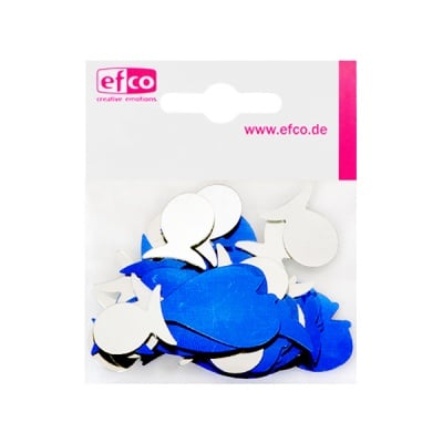 Пайети, кит, риба, 3 g, синьо / сребро