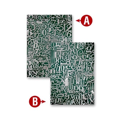 Папка за релеф върху хартия, „Числа и букви“, ~12,7 x 17,8 cm