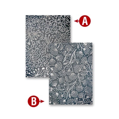 Папка за релеф върху хартия, „Странна флора“ ~ 12,7 x 17,8 cm