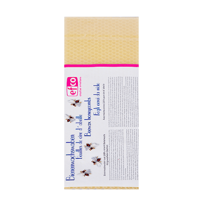 Пчелна восъчна пита, 2 листа + 2 фитила, 30 x 10 cm,