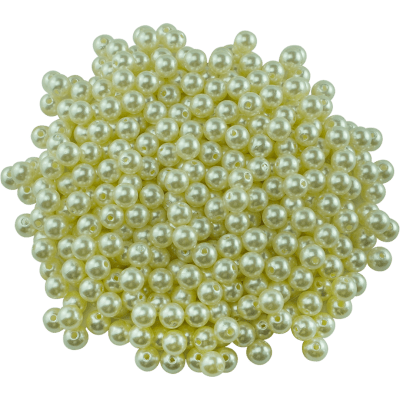 Декоративни перли, ф 14 mm, отвор ф 2 mm, екрю, 59 бр.
