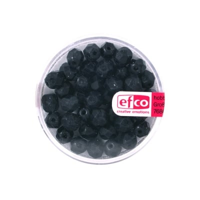 Перли Antik, 6 mm, 40 бр., черни