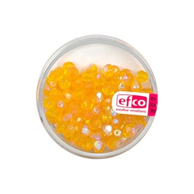 Перли, многостенни, преливащи цветове, 4 mm, 100 бр., жълти