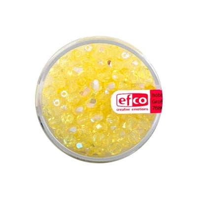 Перли, многостенни, преливащи цветове, 4 mm, 100 бр., светъл топаз