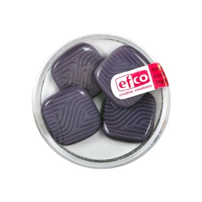 Перли Silky, плосък четириъгълник, 16x16 mm, 4 бр., лилави мат