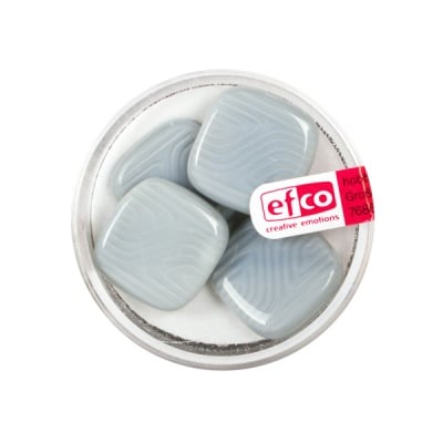 Перли Silky, плосък четириъгълник, 16x16 mm, 4 бр., светлосив мат