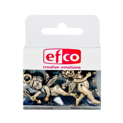 Пластмасова висулка, ангел, 22 x 38 mm, 2 бр., старо злато