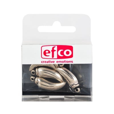 Пластмасова висулка, бивник, 8 x 29 mm, 4 бр., старо сребро