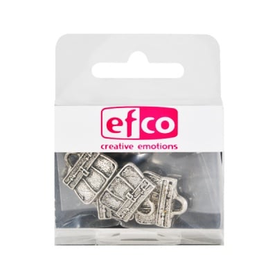 Пластмасова висулка, чанта, 17 x 17 mm, 4 бр., старо сребро