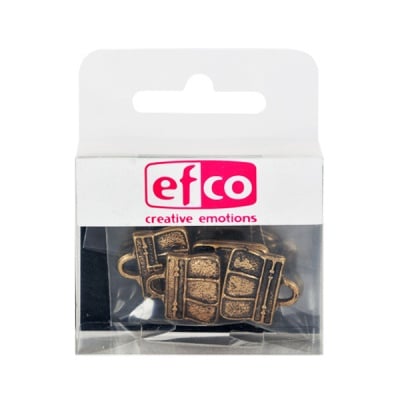 Пластмасова висулка, чанта, 17 x 17 mm, 4 бр., старо злато