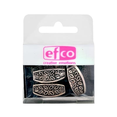 Пластмасови перли, 11 x 23 mm, 3 бр., старо сребро