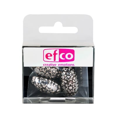 Пластмасови перли, 12 x 23 mm, 3 бр., старо сребро