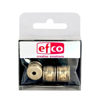 Пластмасови перли, 14 x 12 mm, 3 бр., старо сребро