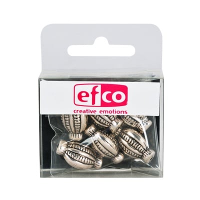 Пластмасови перли, 14 x 20 mm, 6 бр., старо сребро