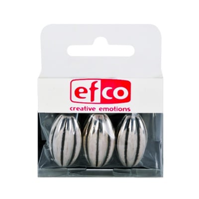 Пластмасови перли, 15 x 23 mm, 3 бр., старо сребро