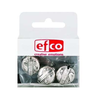 Пластмасови перли, 18 x 7 mm, 3 бр., старо сребро