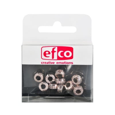 Пластмасови перли, 7 x 4 mm, 10 бр., старо сребро