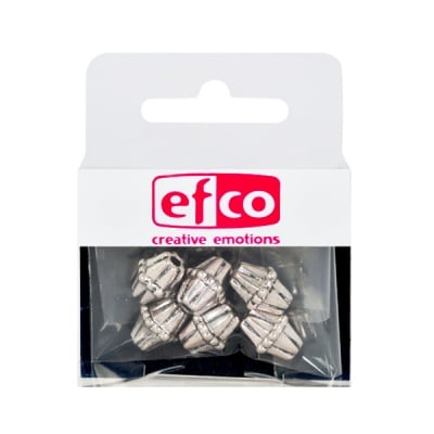 Пластмасови перли, 8 x 12 mm, 6 бр., старо сребро