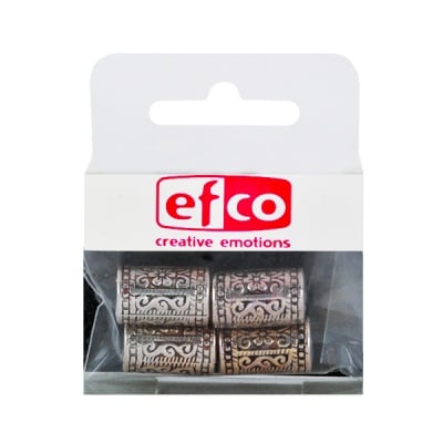 Пластмасови перли, 9 x 16 mm, 4 бр., старо сребро