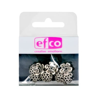 Пластмасово декоративно капаче за перли, ф 10 mm, 10 бр., старо сребро